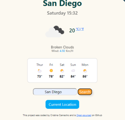 Weather project preview